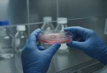 AI malattie rare: come l’intelligenza artificiale risolve il problema AI malattie rare: laboratorio biotecnologico con intelligenza artificiale