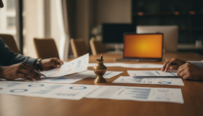 Bandiera dell'India rappresenta il venture capital India e il nuovo fondo statale da 1,1 miliardi di dollari