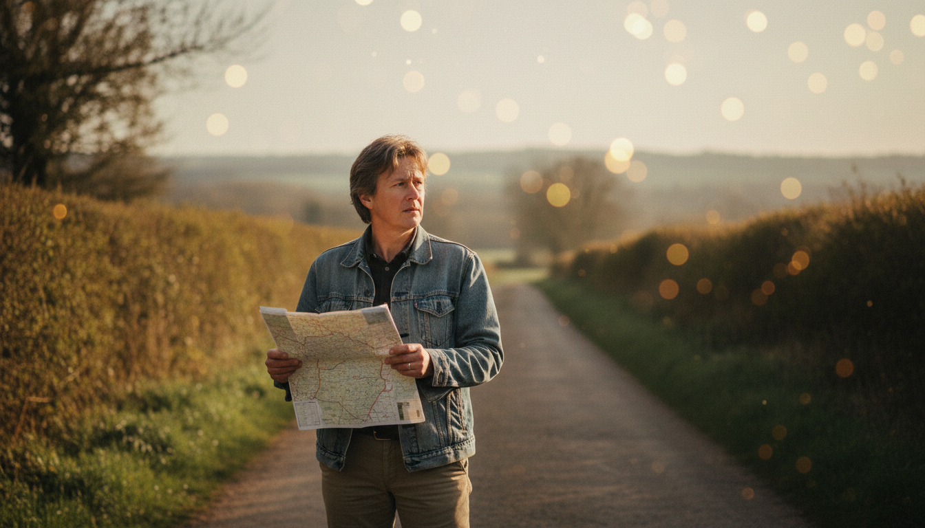 Veduta aerea di terreni agricoli del green belt vicino Londra dove sorgerà un data center AI