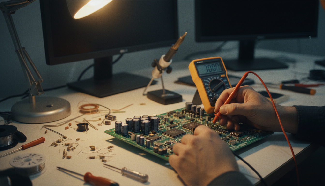 Sala server di data center AI con connessioni illuminate tra i rack