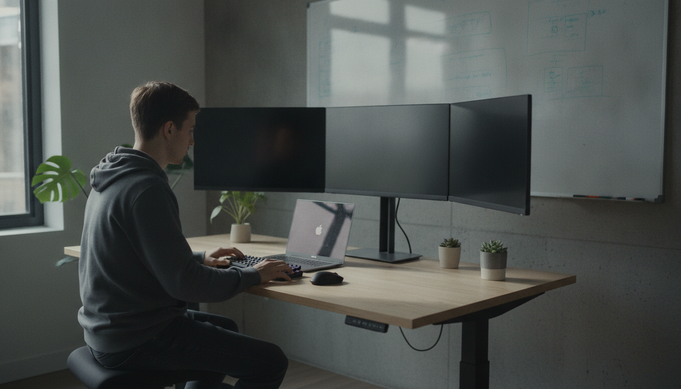Schermata di strumenti per coding su monitor di sviluppatore